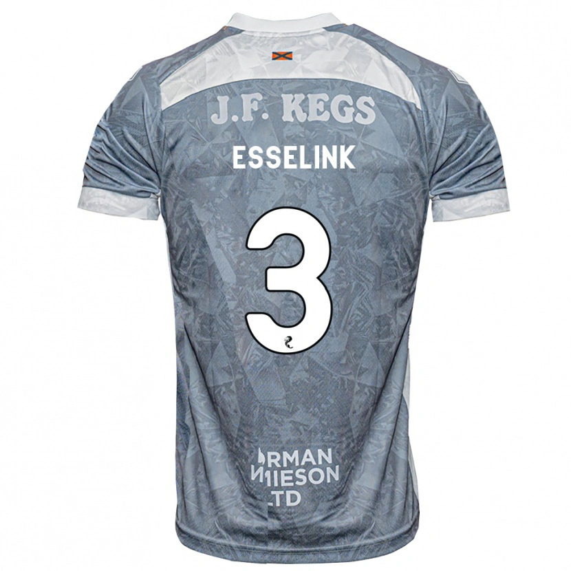 Danxen Børn Bert Esselink #3 Lys Skifergrå Udebane Spillertrøjer 2026/27 Trøje T-Shirt