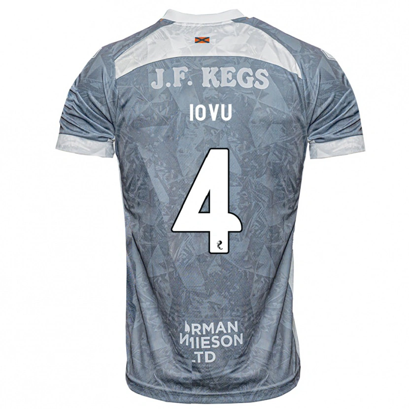 Danxen Børn Iurie Iovu #4 Lys Skifergrå Udebane Spillertrøjer 2026/27 Trøje T-Shirt