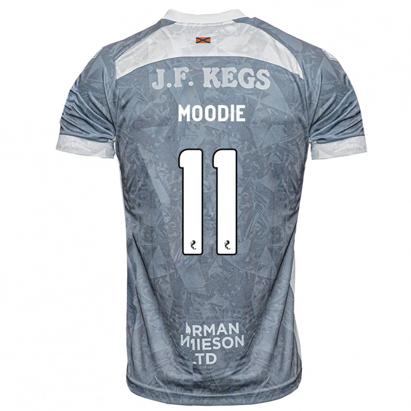 Danxen Børn Alix Moodie #11 Lys Skifergrå Udebane Spillertrøjer 2026/27 Trøje T-Shirt