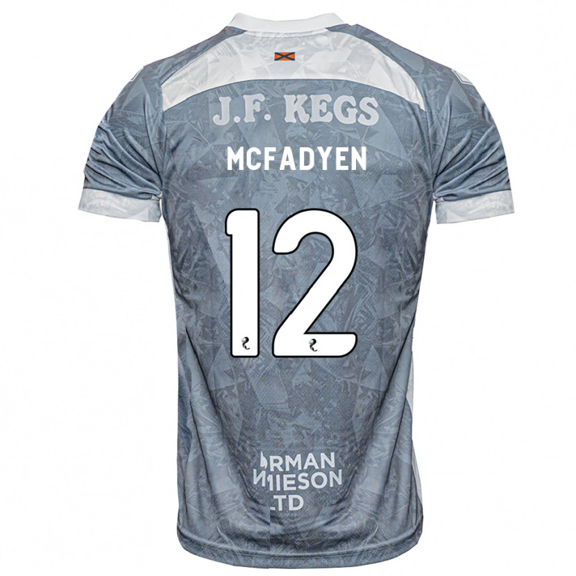 Danxen Børn Stacey Mcfadyen #12 Lys Skifergrå Udebane Spillertrøjer 2026/27 Trøje T-Shirt