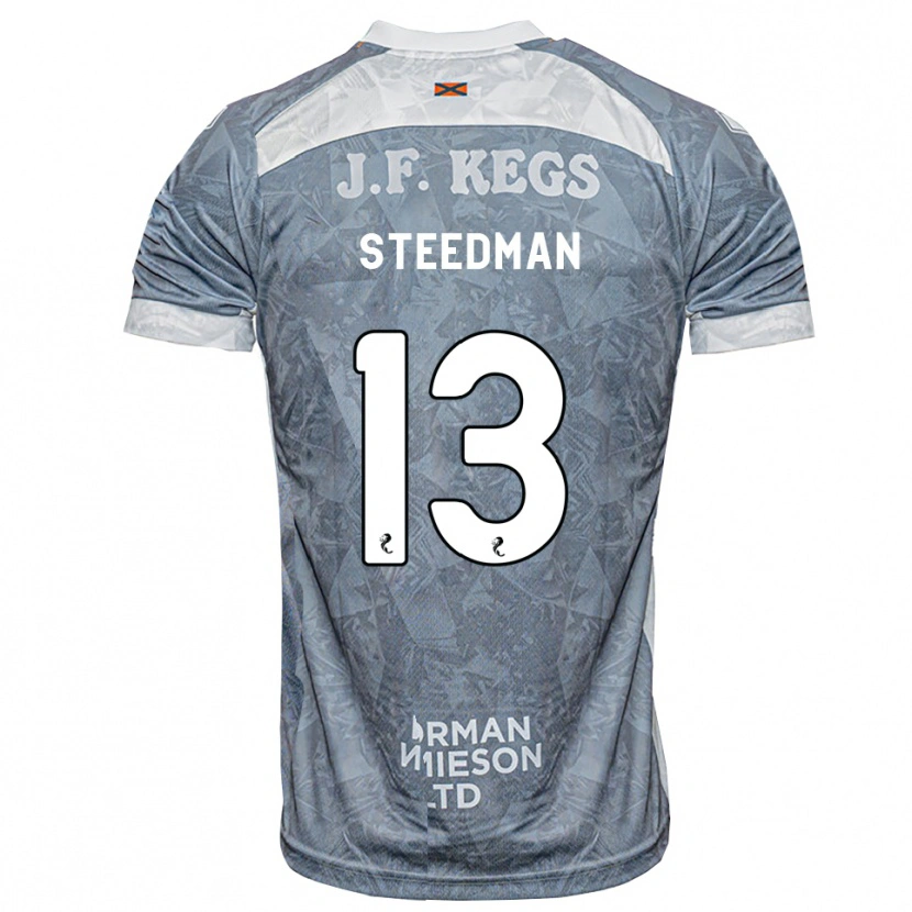Danxen Børn Morgan Steedman #13 Lys Skifergrå Udebane Spillertrøjer 2026/27 Trøje T-Shirt