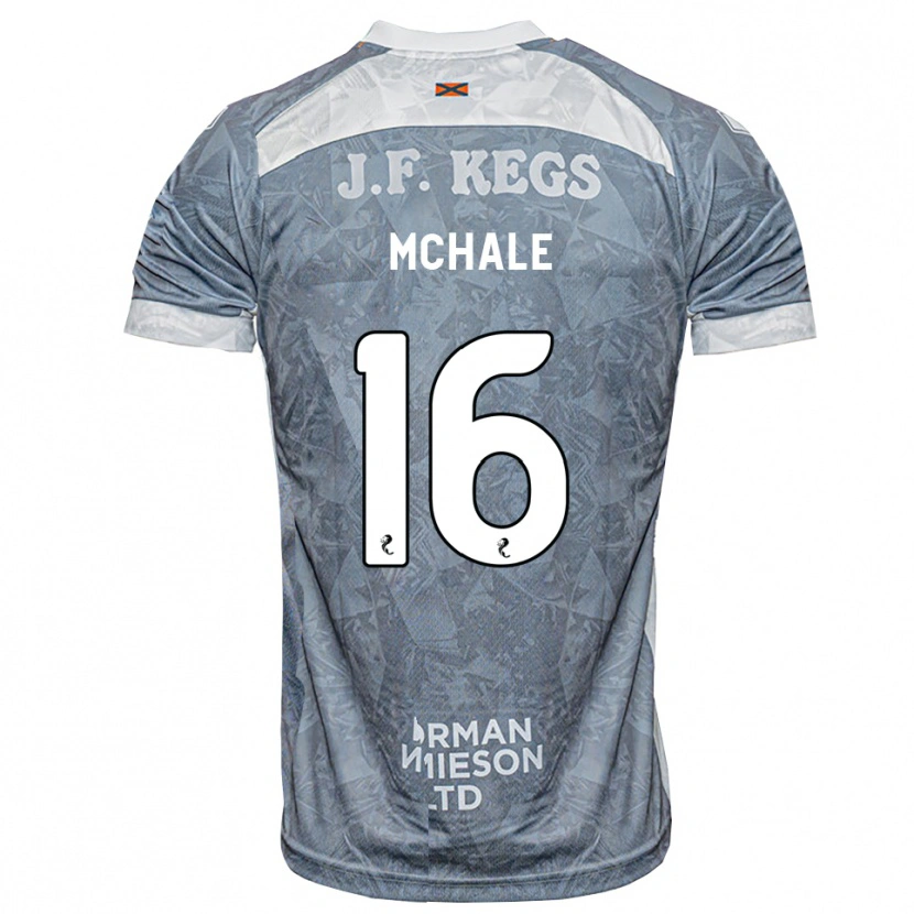 Danxen Børn Max Mchale #16 Lys Skifergrå Udebane Spillertrøjer 2026/27 Trøje T-Shirt