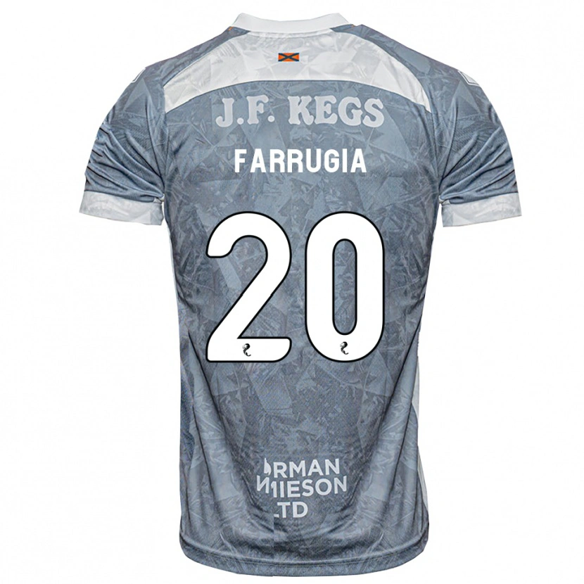 Danxen Børn Neil Farrugia #20 Lys Skifergrå Udebane Spillertrøjer 2026/27 Trøje T-Shirt