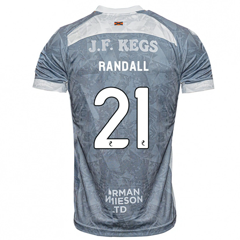 Danxen Børn Jesse Randall #21 Lys Skifergrå Udebane Spillertrøjer 2026/27 Trøje T-Shirt