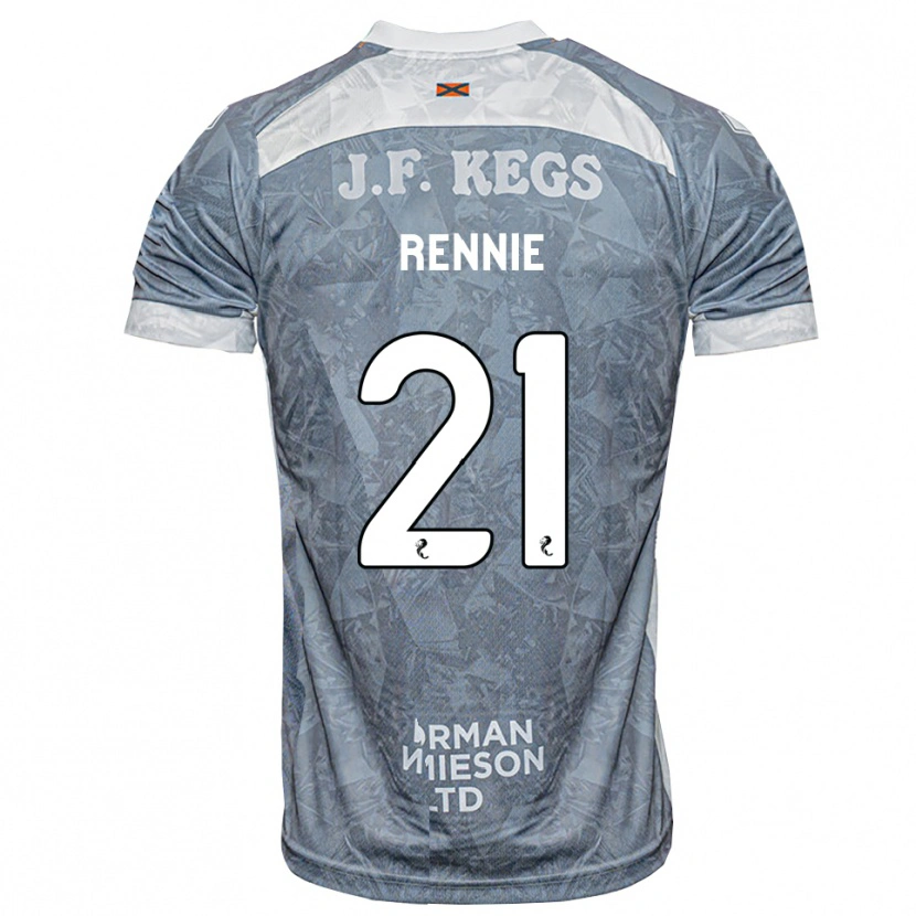 Danxen Børn Beth Rennie #21 Lys Skifergrå Udebane Spillertrøjer 2026/27 Trøje T-Shirt