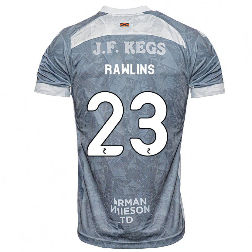 Danxen Børn Joshua Rawlins #23 Lys Skifergrå Udebane Spillertrøjer 2026/27 Trøje T-Shirt