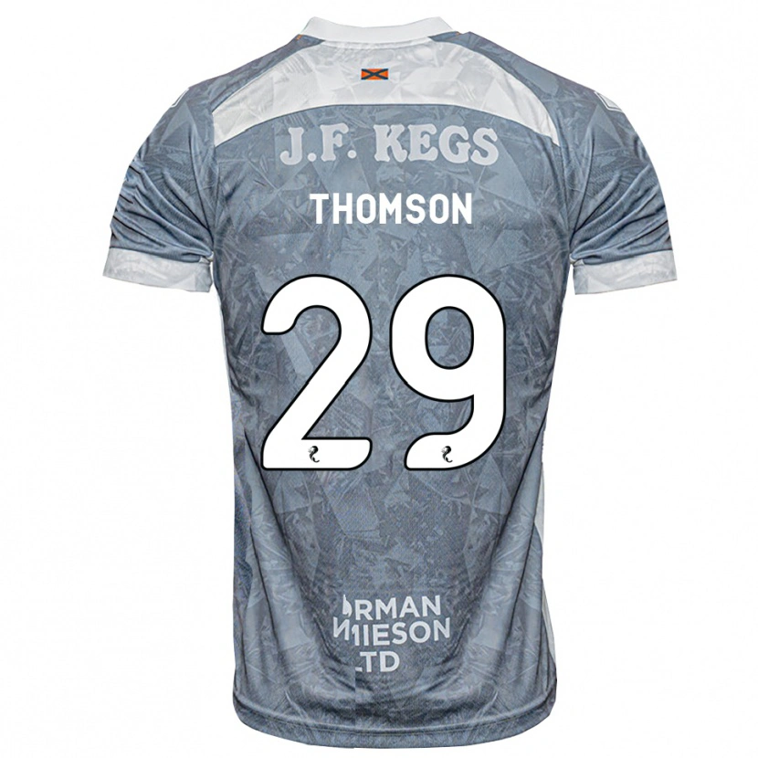 Danxen Børn Miller Thomson #29 Lys Skifergrå Udebane Spillertrøjer 2026/27 Trøje T-Shirt