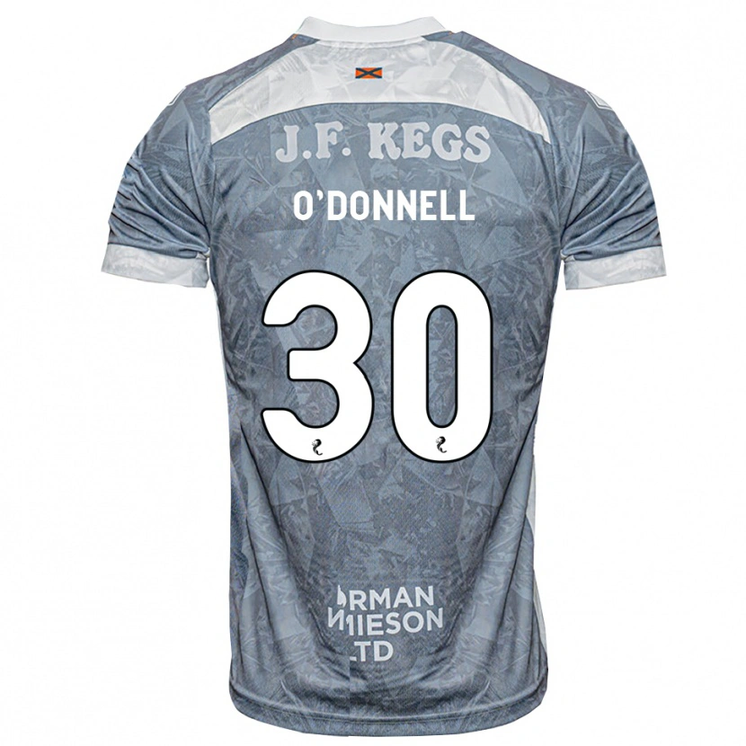 Danxen Børn Lewis O'donnell #30 Lys Skifergrå Udebane Spillertrøjer 2026/27 Trøje T-Shirt
