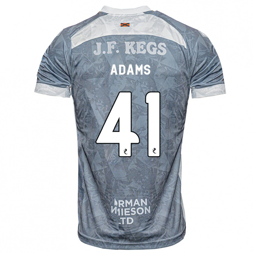 Danxen Børn Ruairidh Adams #41 Lys Skifergrå Udebane Spillertrøjer 2026/27 Trøje T-Shirt