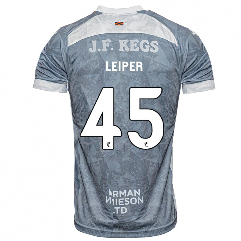 Danxen Børn Cohen Leiper #45 Lys Skifergrå Udebane Spillertrøjer 2026/27 Trøje T-Shirt