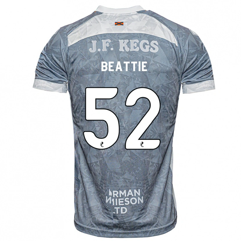 Danxen Børn Calvin Beattie #52 Lys Skifergrå Udebane Spillertrøjer 2026/27 Trøje T-Shirt