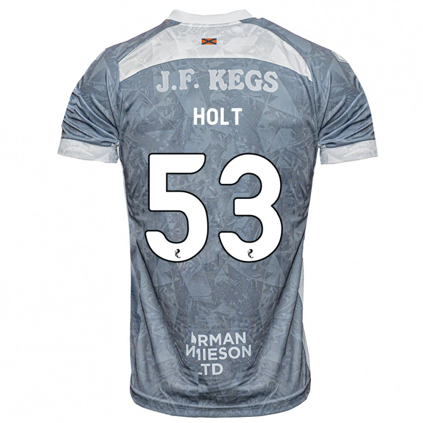 Danxen Børn Josh Holt #53 Lys Skifergrå Udebane Spillertrøjer 2026/27 Trøje T-Shirt