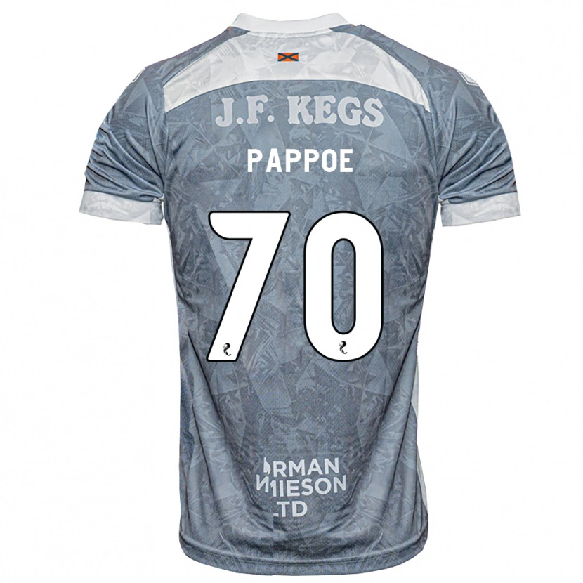 Danxen Børn Isaac Pappoe #70 Lys Skifergrå Udebane Spillertrøjer 2026/27 Trøje T-Shirt