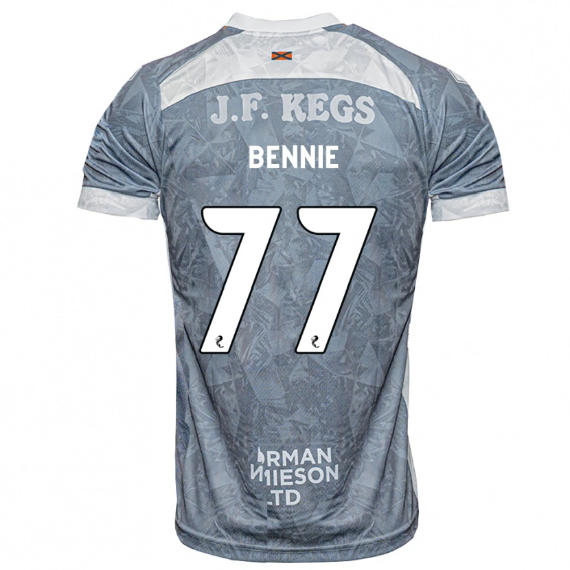Danxen Børn Daniel Bennie #77 Lys Skifergrå Udebane Spillertrøjer 2026/27 Trøje T-Shirt