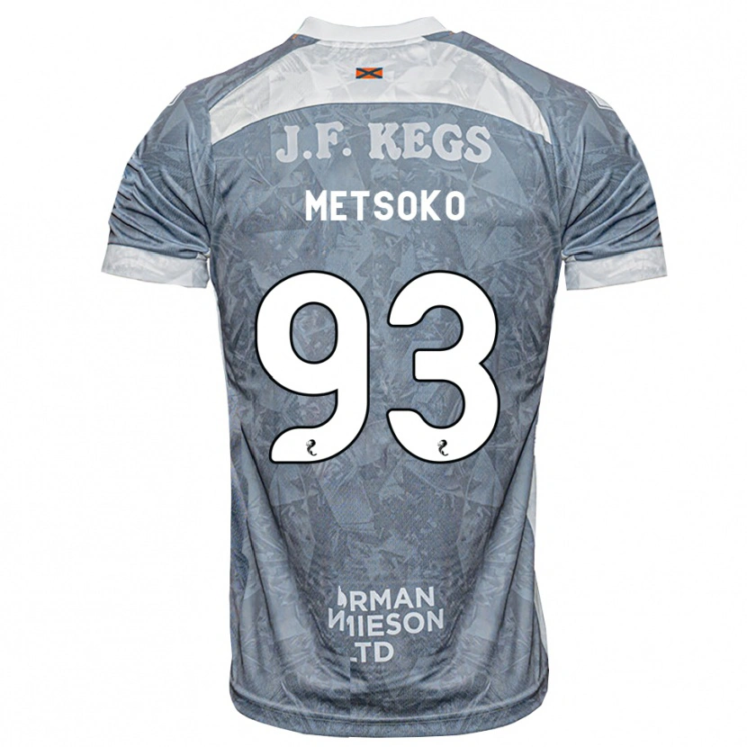 Danxen Børn Idjessi Metsoko #93 Lys Skifergrå Udebane Spillertrøjer 2026/27 Trøje T-Shirt