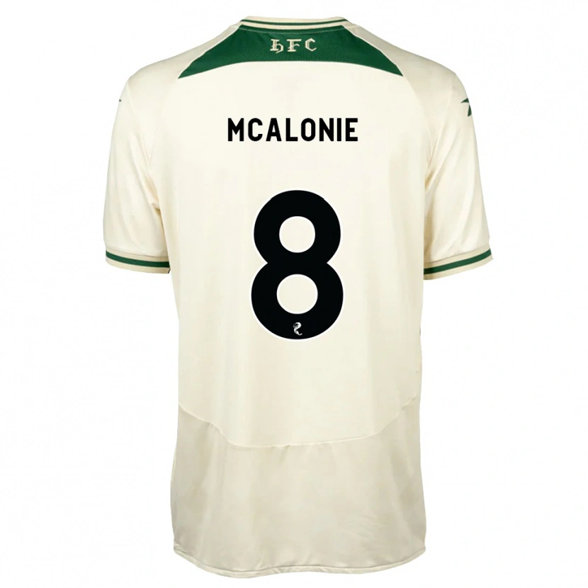 Danxen Børn Michaela Mcalonie #8 Hvid Skovgrøn Udebane Spillertrøjer 2026/27 Trøje T-Shirt