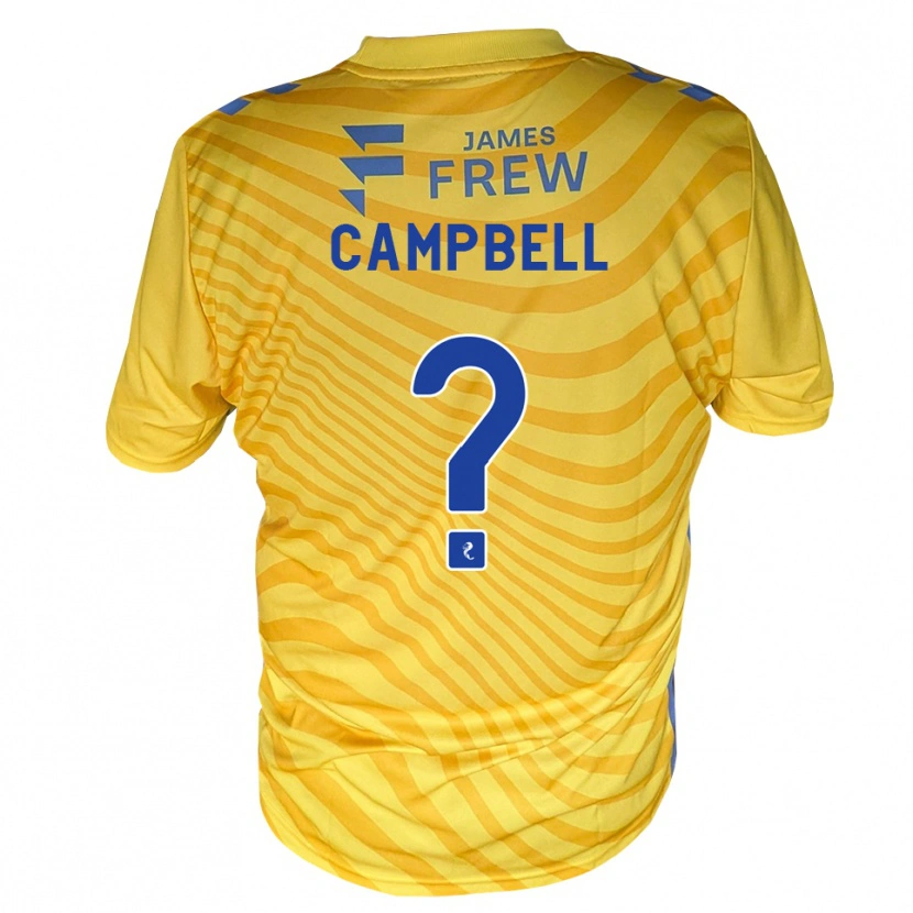 Danxen Børn Jillian Campbell #0 Kongeblå Gul Udebane Spillertrøjer 2026/27 Trøje T-Shirt