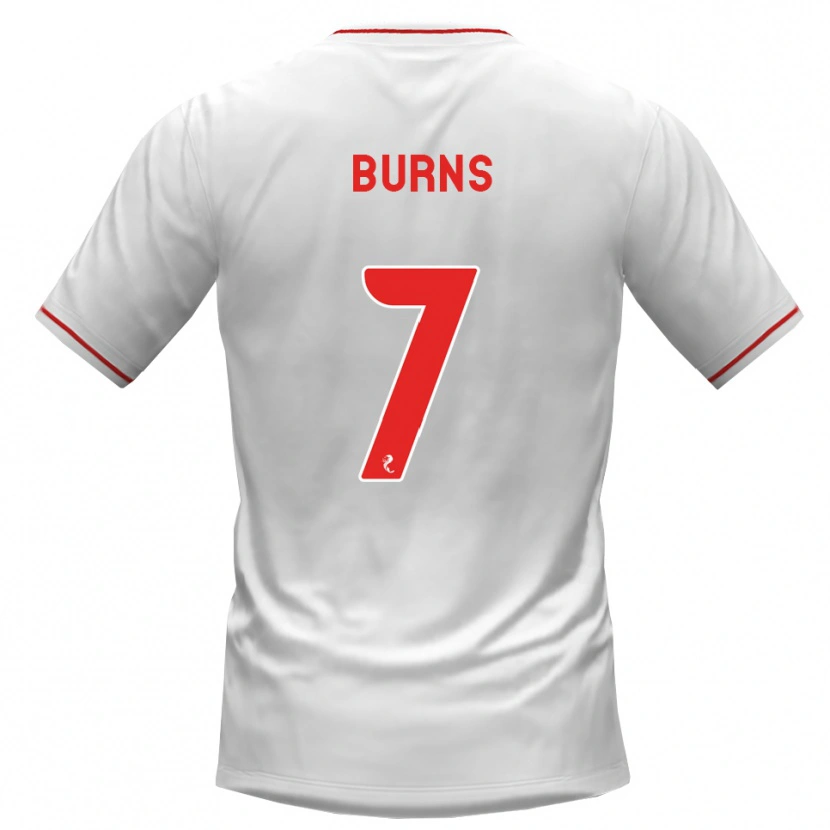 Danxen Børn Erin Burns #7 Hvid Rød Udebane Spillertrøjer 2026/27 Trøje T-Shirt