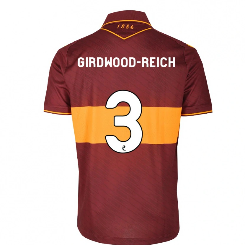 Danxen Børn Jake Girdwood-Reich #3 Orange Maron Udebane Spillertrøjer 2026/27 Trøje T-Shirt