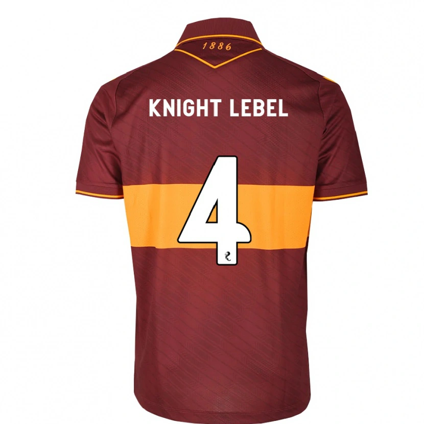 Danxen Børn Jamie Knight-Lebel #4 Orange Maron Udebane Spillertrøjer 2026/27 Trøje T-Shirt