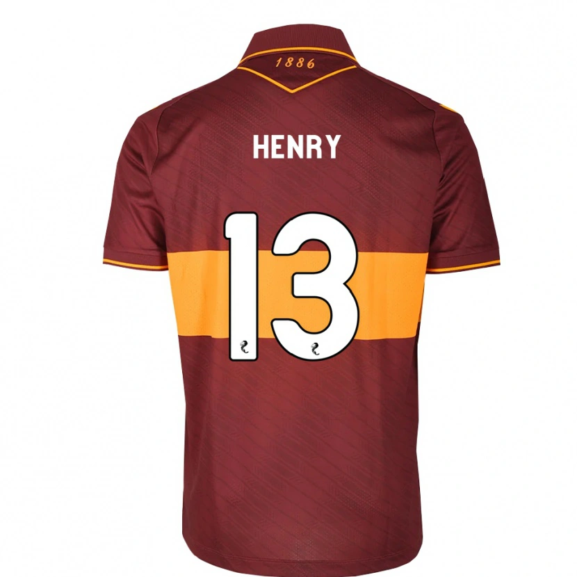 Danxen Børn Joshua Henry #13 Orange Maron Udebane Spillertrøjer 2026/27 Trøje T-Shirt