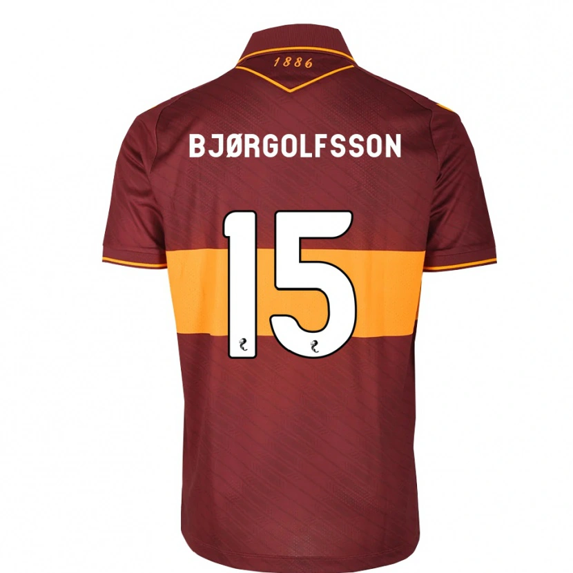 Danxen Børn Eythor Bjørgolfsson #15 Orange Maron Udebane Spillertrøjer 2026/27 Trøje T-Shirt