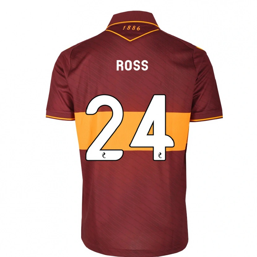 Danxen Børn Luca Ross #24 Orange Maron Udebane Spillertrøjer 2026/27 Trøje T-Shirt