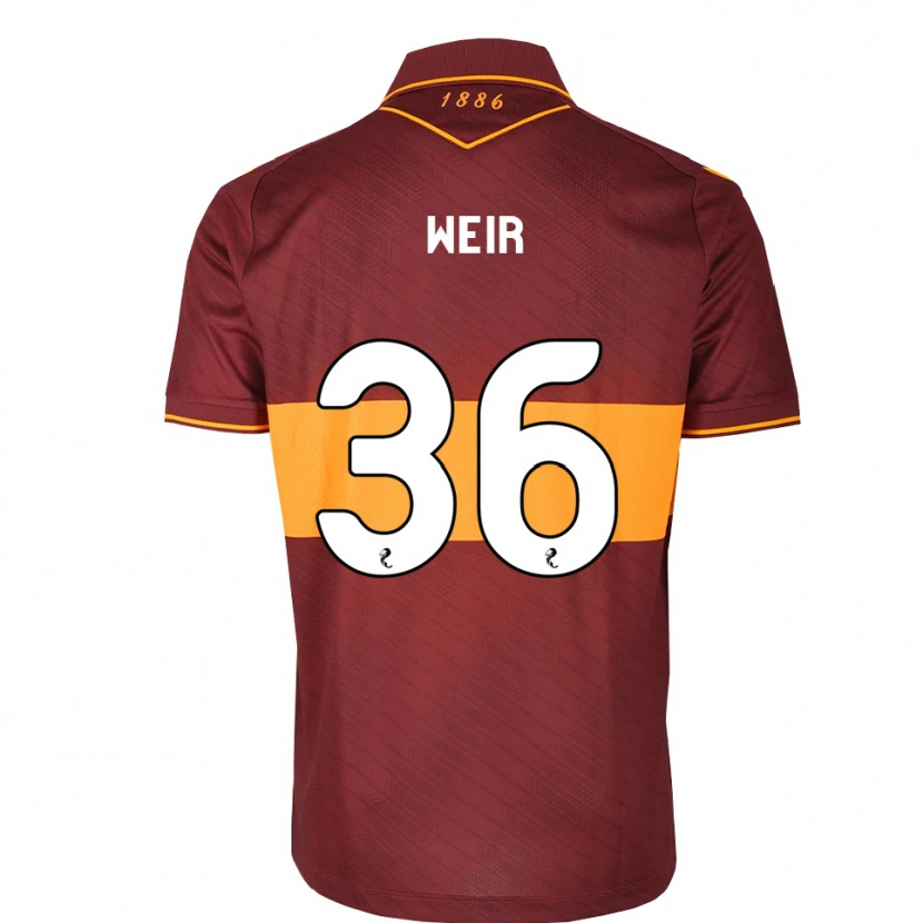 Danxen Børn Lucas Weir #36 Orange Maron Udebane Spillertrøjer 2026/27 Trøje T-Shirt