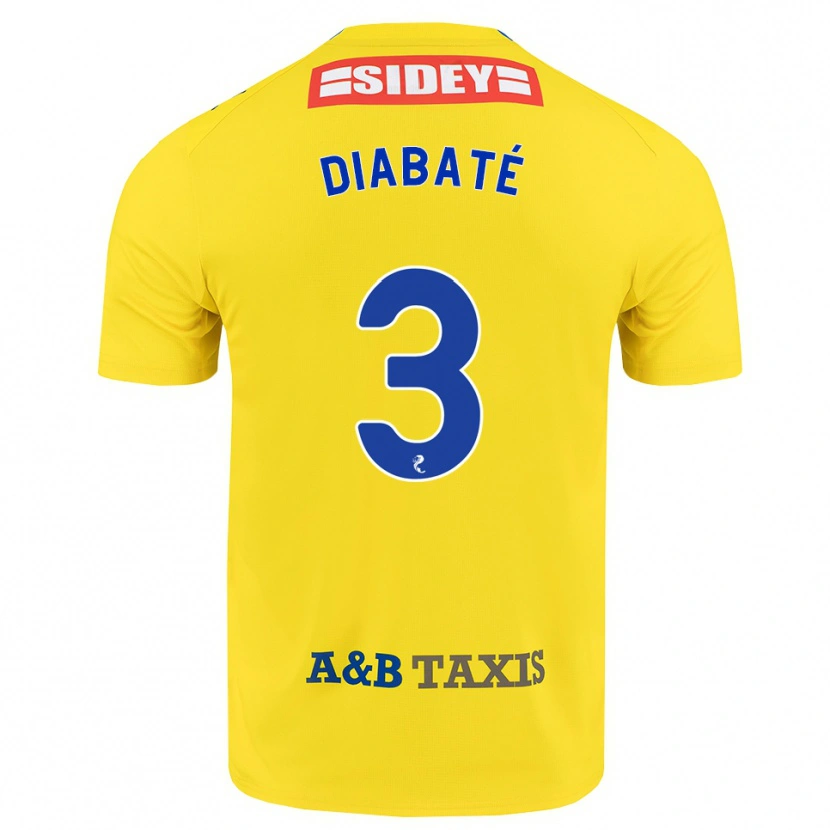 Danxen Børn Cheick Diabaté #3 Gul Blå Sort Udebane Spillertrøjer 2026/27 Trøje T-Shirt