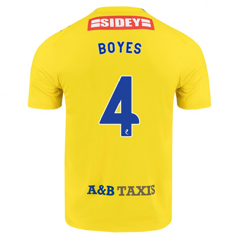 Danxen Børn Morgan Boyes #4 Gul Blå Sort Udebane Spillertrøjer 2026/27 Trøje T-Shirt
