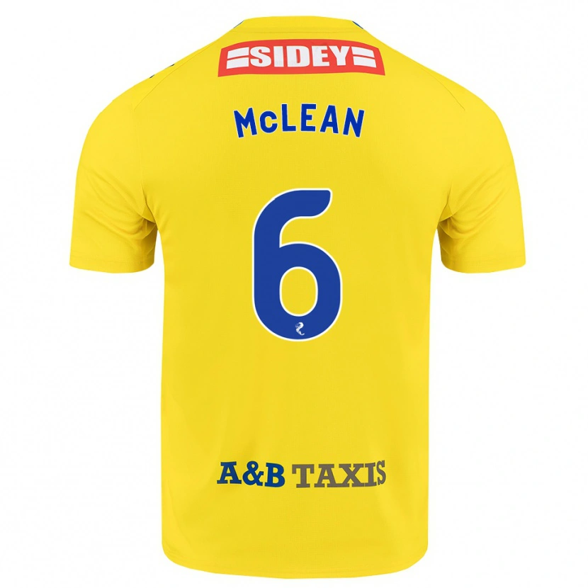 Danxen Børn Elvie Mclean #6 Gul Blå Sort Udebane Spillertrøjer 2026/27 Trøje T-Shirt