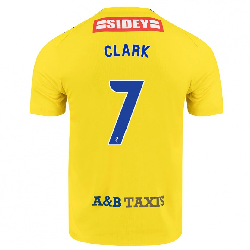 Danxen Børn Arran Clark #7 Gul Blå Sort Udebane Spillertrøjer 2026/27 Trøje T-Shirt