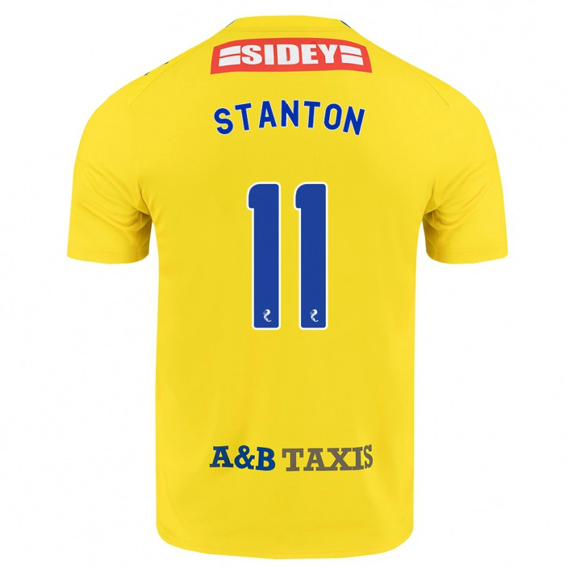 Danxen Børn Sam Stanton #11 Gul Blå Sort Udebane Spillertrøjer 2026/27 Trøje T-Shirt