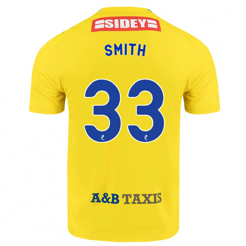 Danxen Børn Liam Smith #33 Gul Blå Sort Udebane Spillertrøjer 2026/27 Trøje T-Shirt