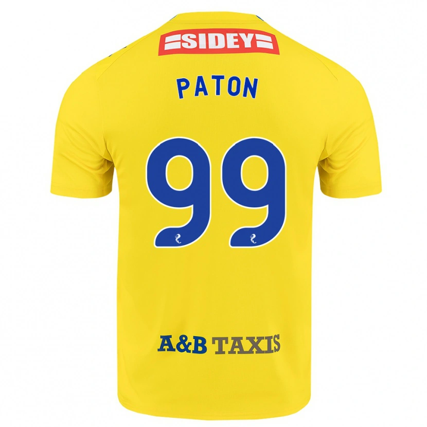 Danxen Børn Ruari Paton #99 Gul Blå Sort Udebane Spillertrøjer 2026/27 Trøje T-Shirt