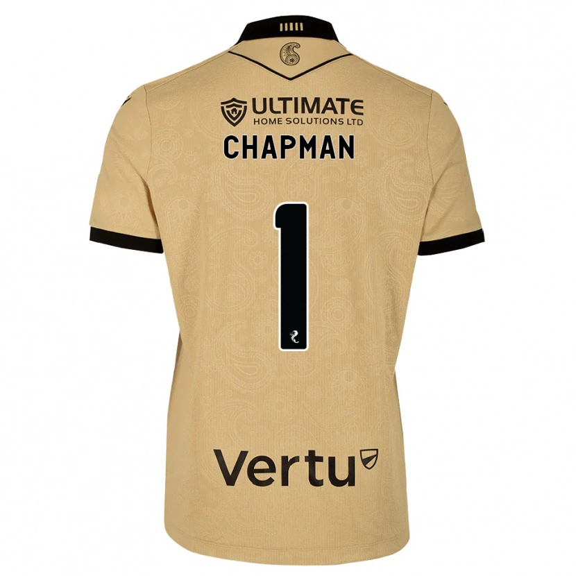 Danxen Børn Jacob Chapman #1 Burlywood Sort Udebane Spillertrøjer 2026/27 Trøje T-Shirt
