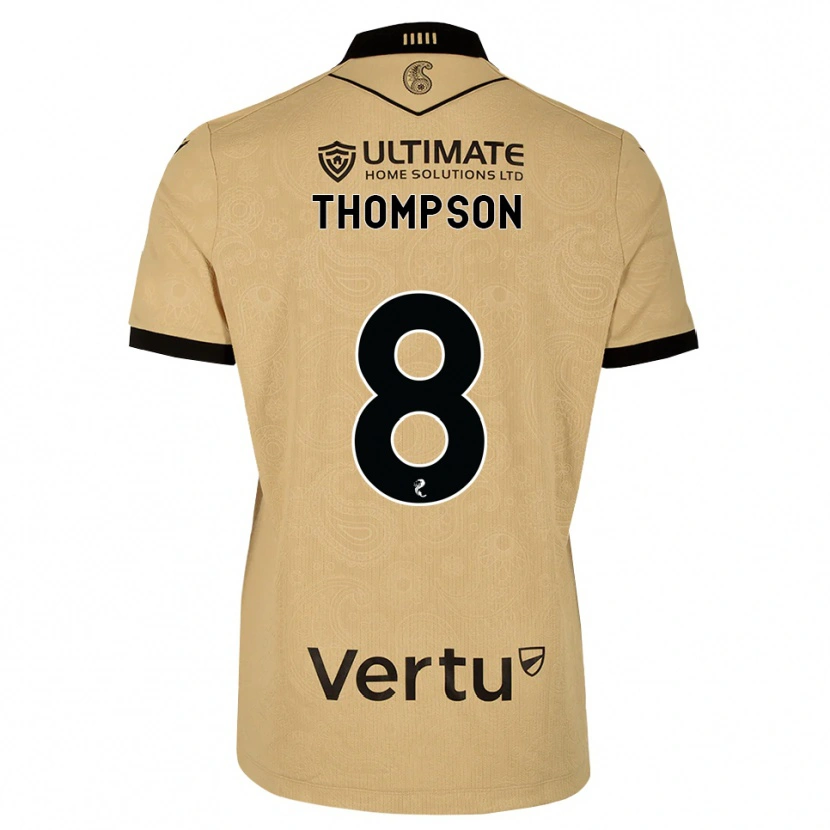 Danxen Børn Struan Thompson #8 Burlywood Sort Udebane Spillertrøjer 2026/27 Trøje T-Shirt