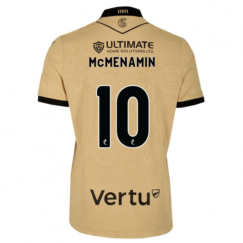 Danxen Børn Conor Mcmenamin #10 Burlywood Sort Udebane Spillertrøjer 2026/27 Trøje T-Shirt