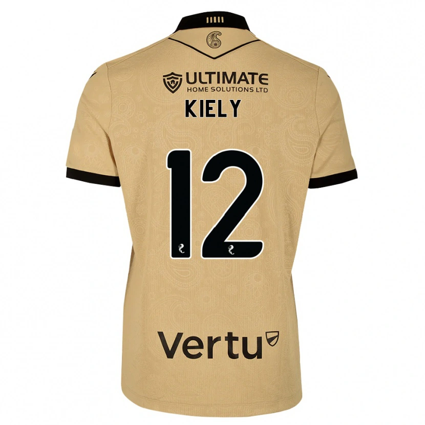 Danxen Børn Noel Kiely #12 Burlywood Sort Udebane Spillertrøjer 2026/27 Trøje T-Shirt