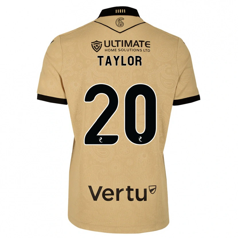 Danxen Børn Fraser Taylor #20 Burlywood Sort Udebane Spillertrøjer 2026/27 Trøje T-Shirt