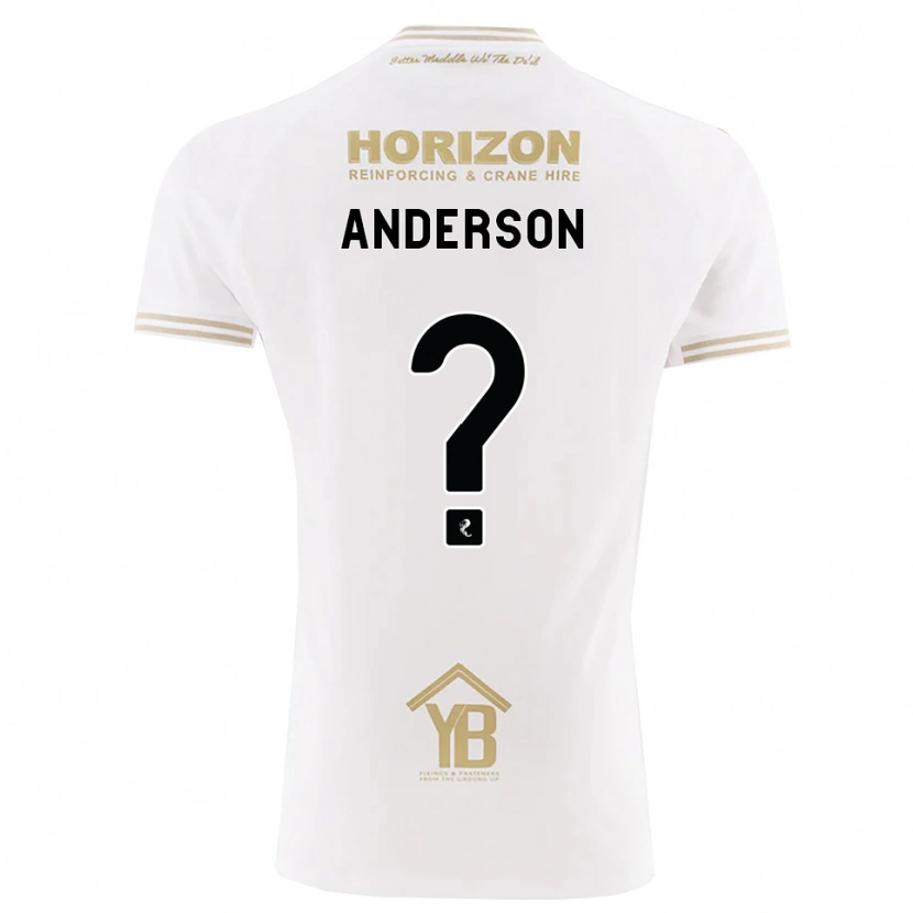 Danxen Børn Brogan Anderson #0 Hvede Hvid Udebane Spillertrøjer 2026/27 Trøje T-Shirt
