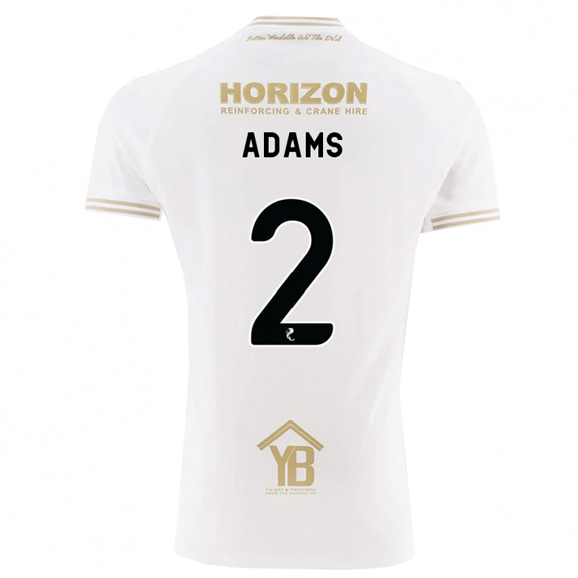Danxen Børn Keelan Adams #2 Hvede Hvid Udebane Spillertrøjer 2026/27 Trøje T-Shirt