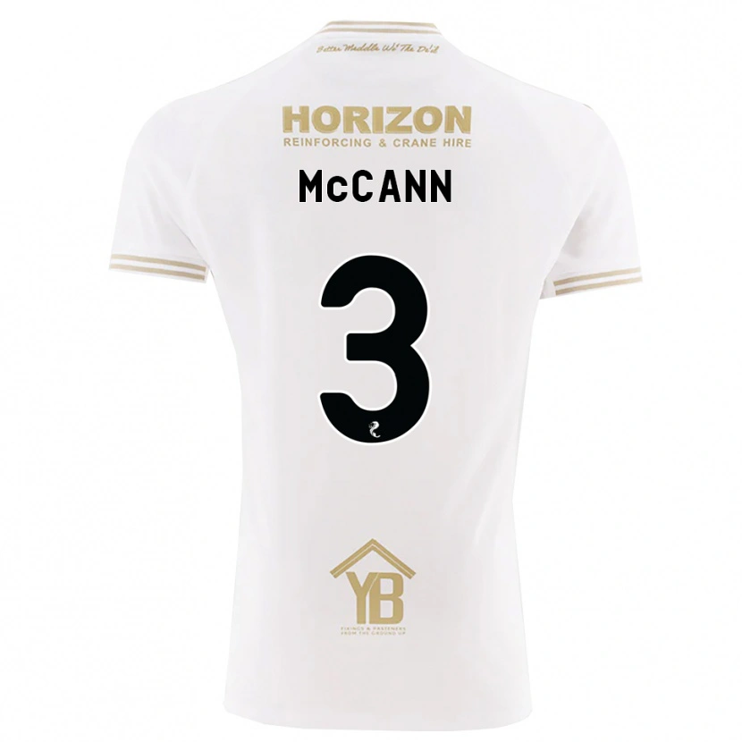 Danxen Børn Leon Mccann #3 Hvede Hvid Udebane Spillertrøjer 2026/27 Trøje T-Shirt