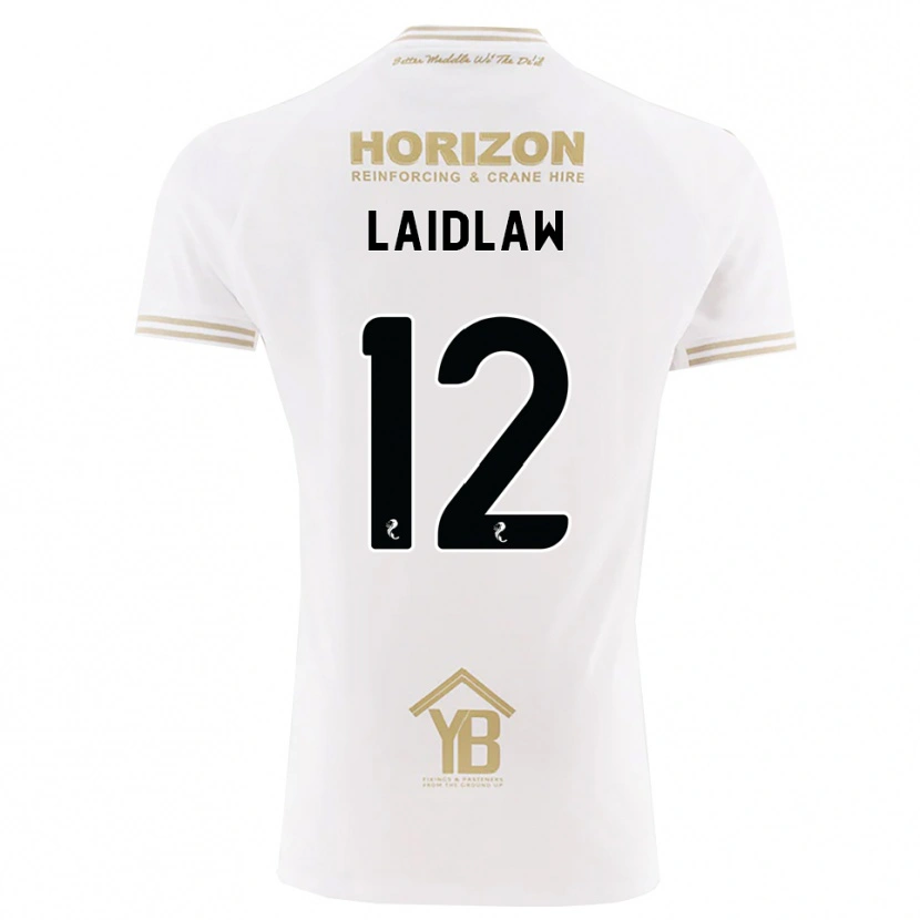Danxen Børn Ethan Laidlaw #12 Hvede Hvid Udebane Spillertrøjer 2026/27 Trøje T-Shirt