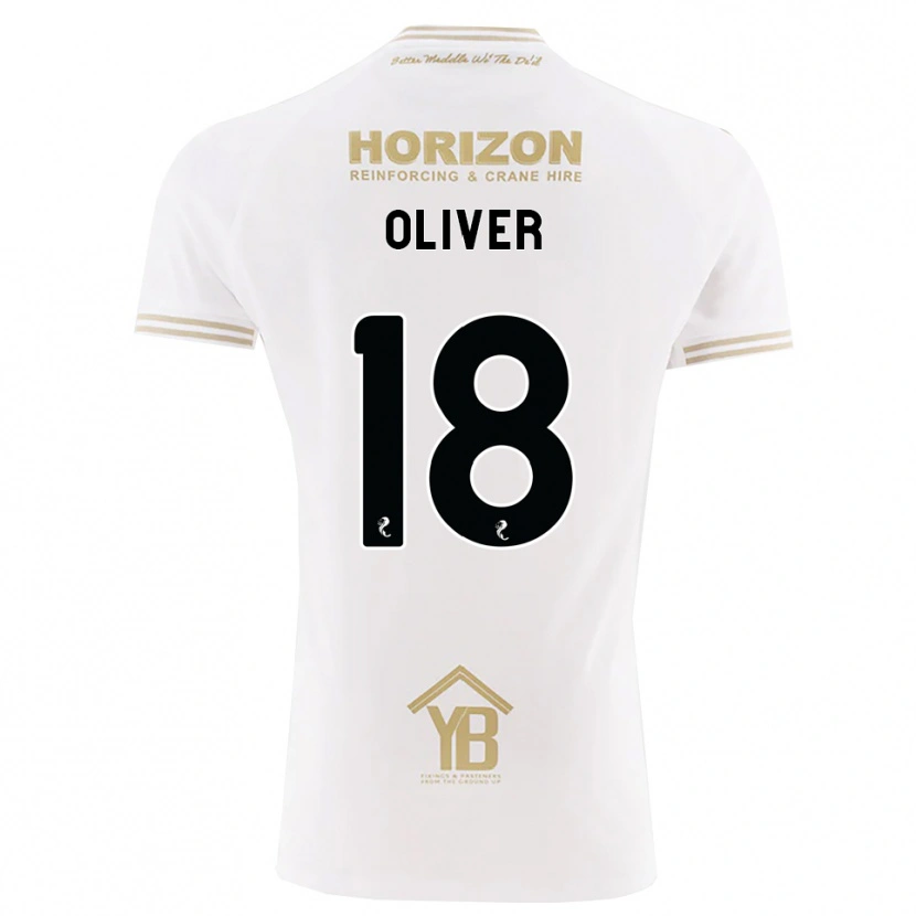 Danxen Børn Gary Oliver #18 Hvede Hvid Udebane Spillertrøjer 2026/27 Trøje T-Shirt