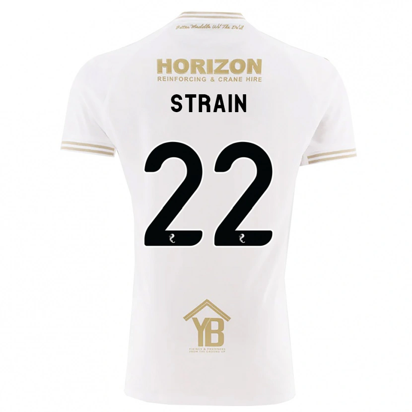 Danxen Børn Ryan Strain #22 Hvede Hvid Udebane Spillertrøjer 2026/27 Trøje T-Shirt