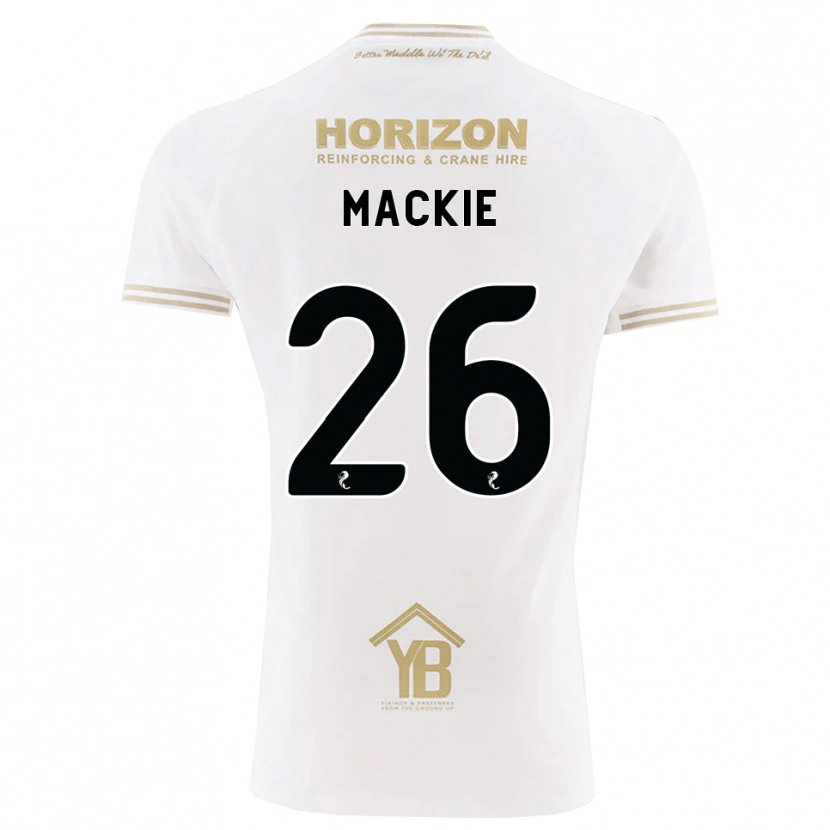 Danxen Børn Sean Mackie #26 Hvede Hvid Udebane Spillertrøjer 2026/27 Trøje T-Shirt