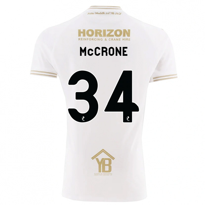 Danxen Børn Caelan Mccrone #34 Hvede Hvid Udebane Spillertrøjer 2026/27 Trøje T-Shirt