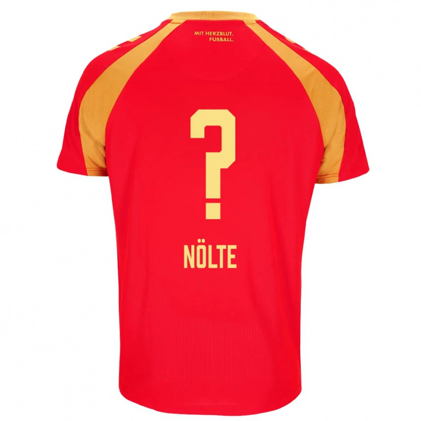 Danxen Børn Jannik Nölte #0 Rød Orange Sort Udebane Spillertrøjer 2026/27 Trøje T-Shirt