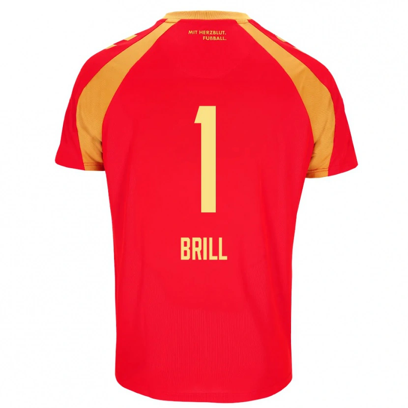 Danxen Børn Moritz Brill #1 Rød Orange Sort Udebane Spillertrøjer 2026/27 Trøje T-Shirt